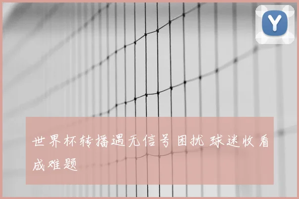 世界杯转播遇无信号困扰 球迷收看成难题