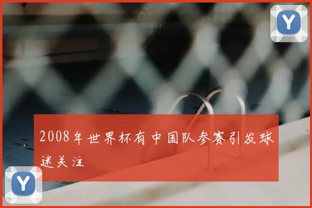 2008年世界杯有中国队参赛引发球迷关注