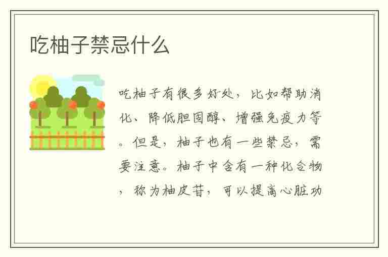 吃柚子禁忌什么(吃柚子禁忌什么药)