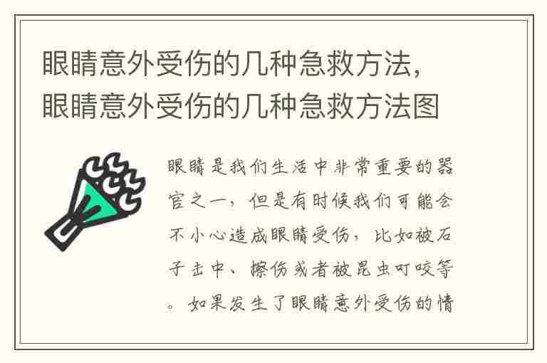 眼睛意外受伤的几种急救方法，眼睛意外受伤的几种急救方法图解